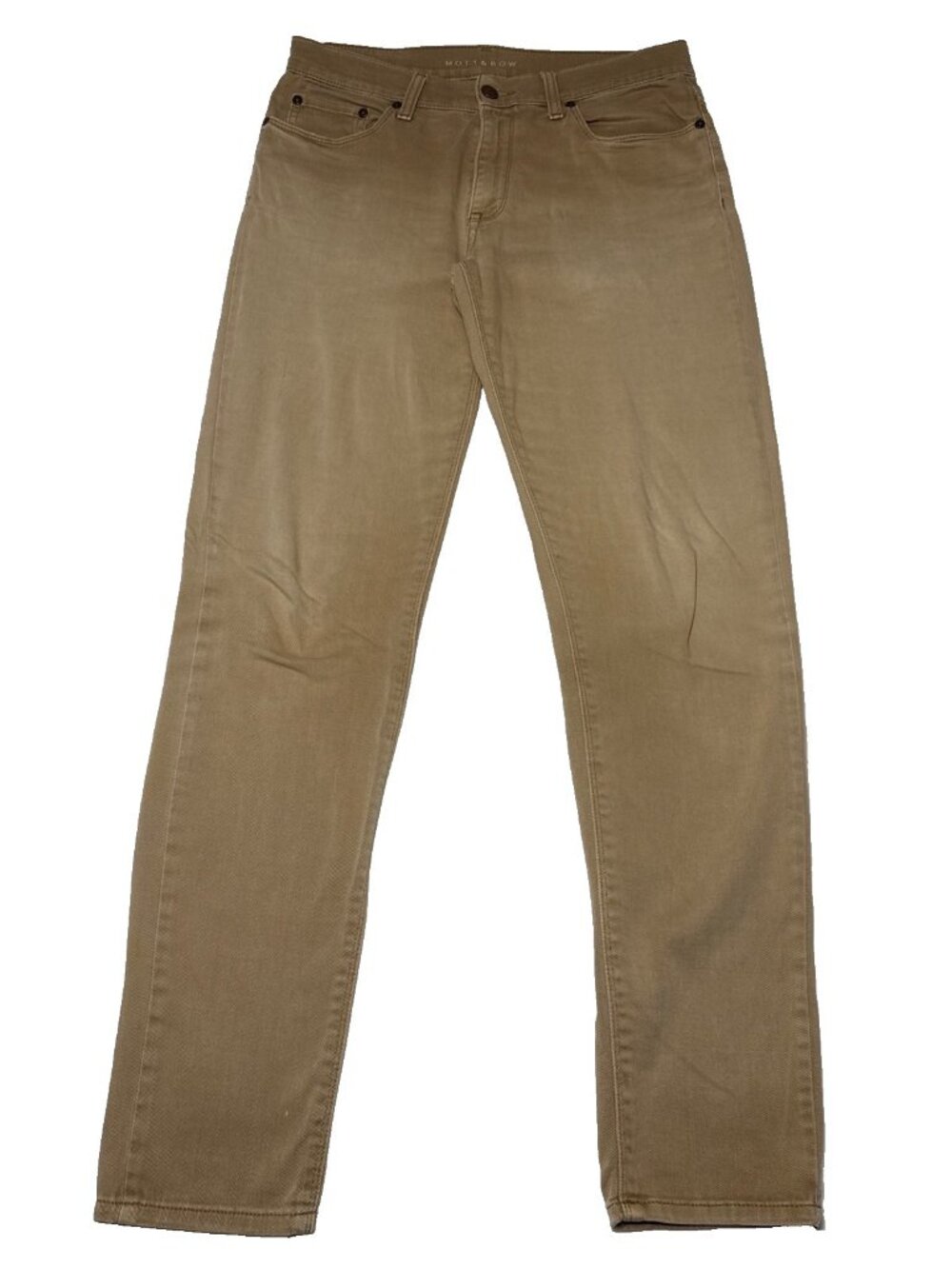 Mott & Bow Mercer Skinny Khaki Stretch Cotton Twill Mens Pants 31x32